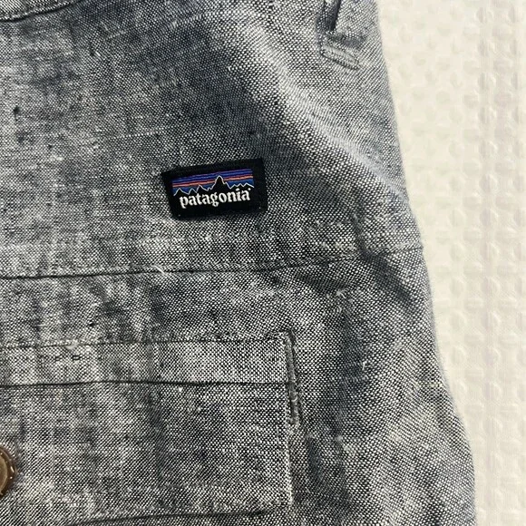 Patagonia Men’s Back Step Shorts Organic Hemp Blue Walking Golf Casual 40 - Picture 4 of 6